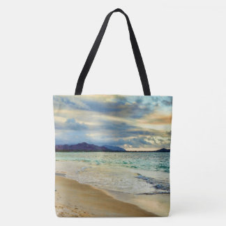 Bolso De Tela Foto costera del resplandor de la puesta del sol