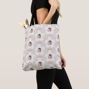 Bolso De Tela Foto daisy boho retro terracota Tote natural Ba