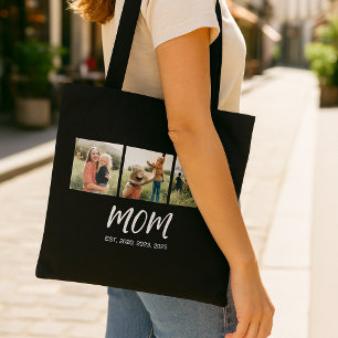 Bolso De Tela Foto de Black 3 de escritura establecida por mamá