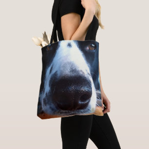 Bolso De Tela Foto de Boop My Nose de perro mezcla de Border Col