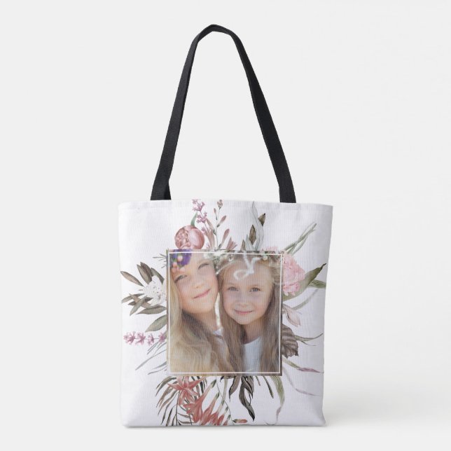Bolso De Tela Foto de Bouquet floral caprichosa (Reverso)