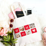 Bolso De Tela Foto de colección moderna y regalo de la mejor mam<br><div class="desc">Moderno Collage Photo & Text Best Mom Ever Gift. Mejor Regalo Personalizado para Día de la Madre,  Día de la Mujer o Cumpleaños de la Madre. Sorprende a mamá con un regalo que es tan asombroso como ella.</div>