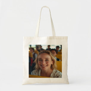 Bolso De Tela Foto de conductor de autobús escolar personalizada