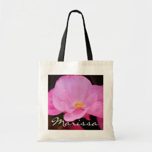 Bolso De Tela Foto de Elegante nombre de flores rosadas
