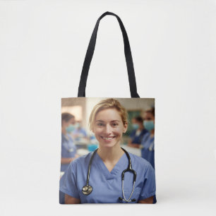 Bolso De Tela Foto de enfermera personalizar