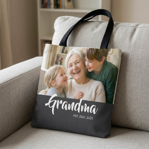 Bolso De Tela Foto de Escritura Establecida de Abuela