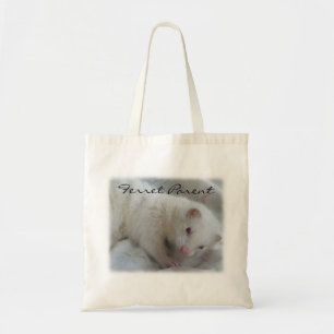 Bolso De Tela Foto de Ferret albino blanco