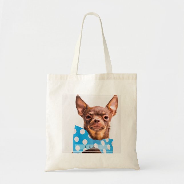Bolso De Tela Foto de gato de perro Mascota Personalizado modern (Frente)