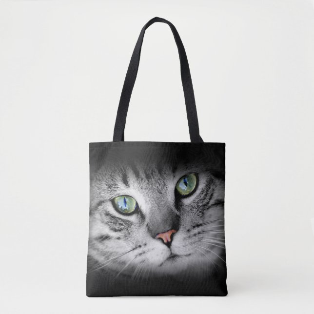 Bolso De Tela Foto de gato personalizada (Anverso)