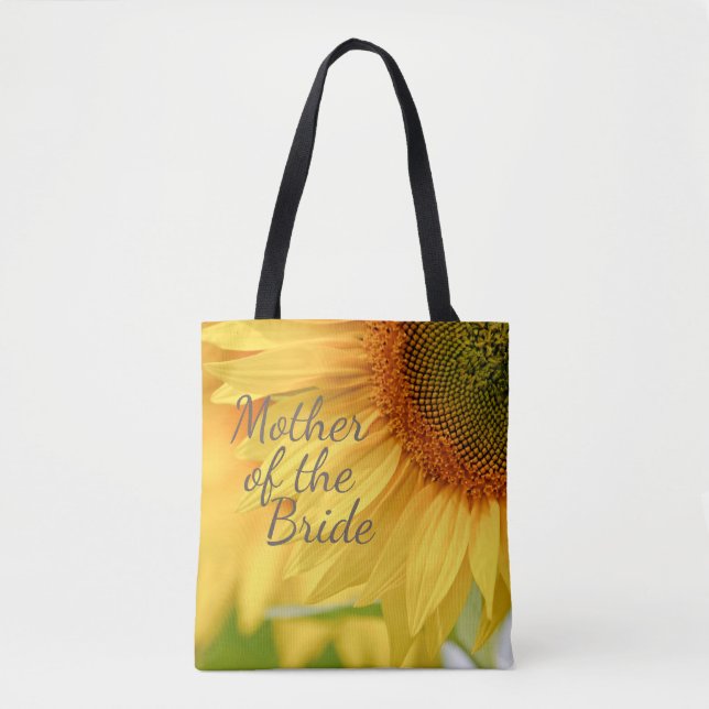 Bolso De Tela Foto de girasol amarillo Rústico País Madre Novia (Anverso)