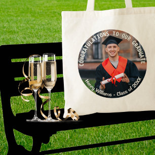 Bolso De Tela Foto de graduación elegante recuerdo