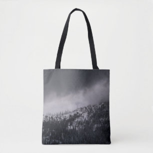 BOLSO DE TELA FOTO DE GRAYSCALE DEL ÁRBOL
