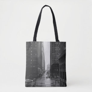 BOLSO DE TELA FOTO DE GRAYSCALE EN CITY STREET