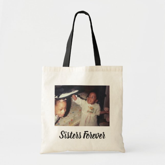 Bolso De Tela Foto de Hermanas para siempre (Frente)