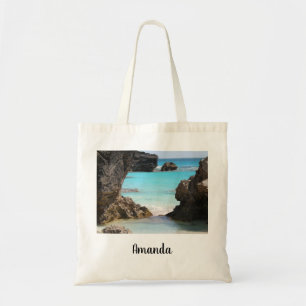 Bolso De Tela Foto de la costa de la isla y el mar tropical