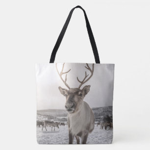 Bolso De Tela Foto de la naturaleza de los renos