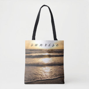 Bolso De Tela Foto de la opinión de la playa de la salida del