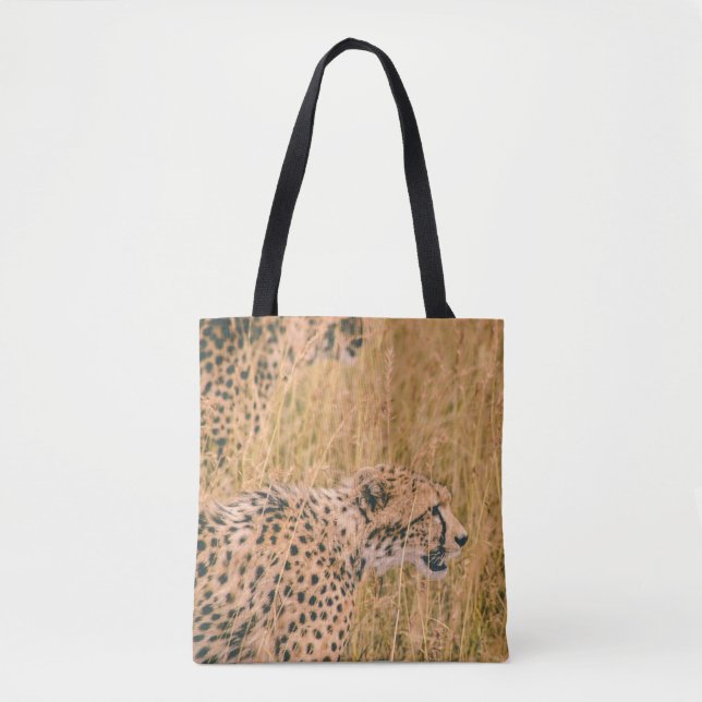 BOLSO DE TELA FOTO DE LOS ANIMALES OBJETIVO - LEOPARD (Anverso)