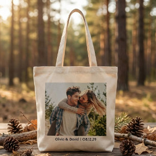Bolso De Tela Foto de pareja de recién casados