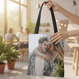 Bolso De Tela Foto de pareja imagen propia doble lado