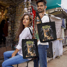 Bolso De Tela Foto de perro personalizada de bootleg de moda en
