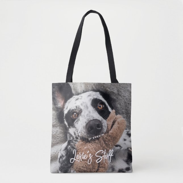 Bolso De Tela Foto de perro personalizado (Anverso)