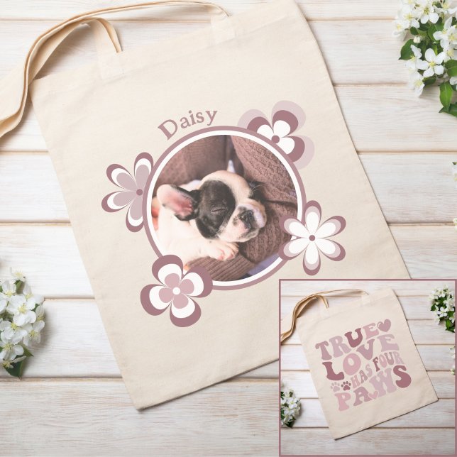 Bolso De Tela Foto de Personalizado Retro de Perro Mom (Subido por el creador)