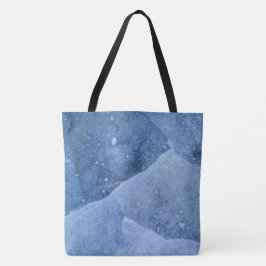 Bolso De Tela Foto de resumen de hielo azul