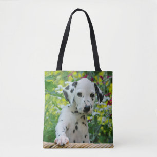 Bolso De Tela Foto de retrato de cachorro de perro dálmata -