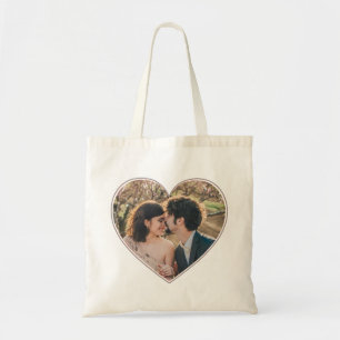 Bolso De Tela Foto de San Valentín con forma de corazón o Pers