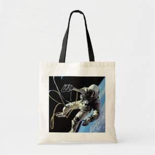 Bolso De Tela Foto de Spacewalk del primer astronauta estadounid