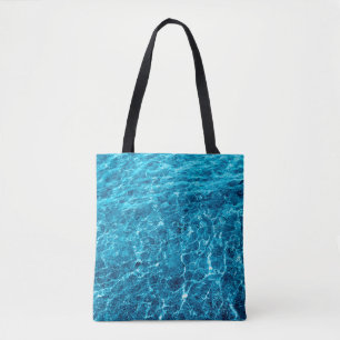 Bolso De Tela Foto de una macro burbuja de agua de mar clara azu
