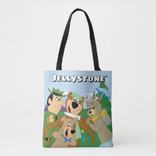 Bolso De Tela Foto enmarcada del bosque de yogi Bear y Friends