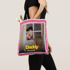 Bolso De Tela Foto familiar de personalizado con nombre de regal