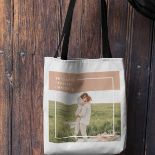 Bolso De Tela Foto familiar moderna   Agradecimiento