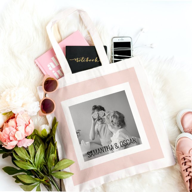 Bolso De Tela Foto familiar moderna Pastel Regalo sencillo rosa (Subido por el creador)