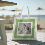 Bolso De Tela Foto familiar moderna Regalo verde simple y encant<br><div class="desc">Foto familiar moderna Regalo verde simple y encantador</div>