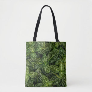 BOLSO DE TELA FOTO MACRO DE LAS PLANTAS DE LIBERACIÓN VERDE