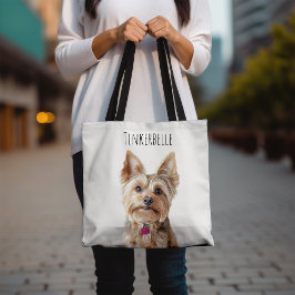 Bolso De Tela Foto Mascota personalizada de dos caras