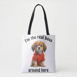 Bolso De Tela Foto Mascota personalizada Jefe de perro