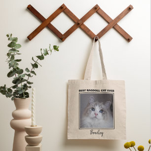Bolso De Tela Foto Mascota personalizada Mejor gato Ragdoll