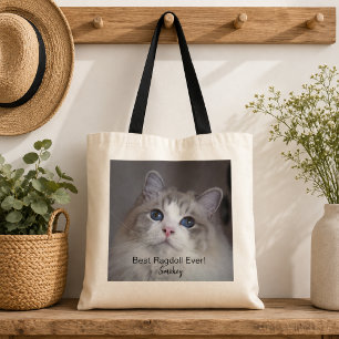 Bolso De Tela Foto Mascota personalizada Mejor Tote de gato Ragd