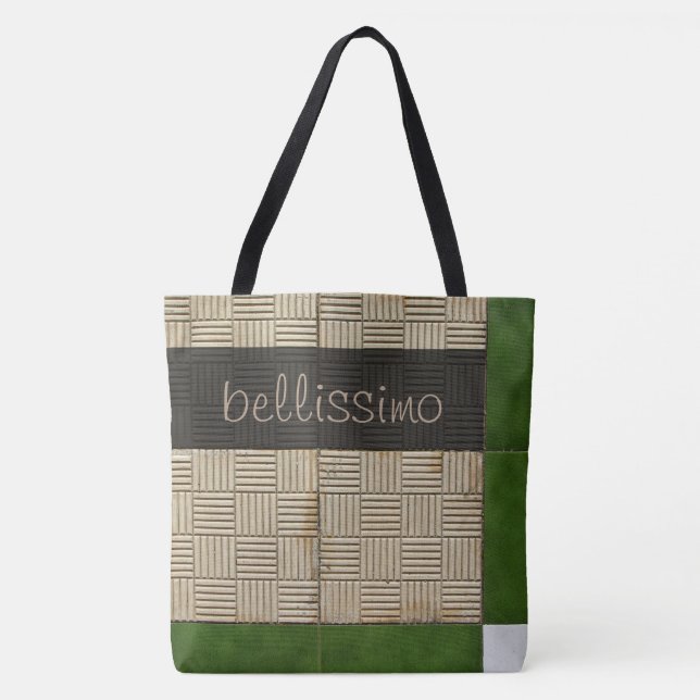 Bolso De Tela Foto mediterránea de las baldosas cerámicas (Anverso)