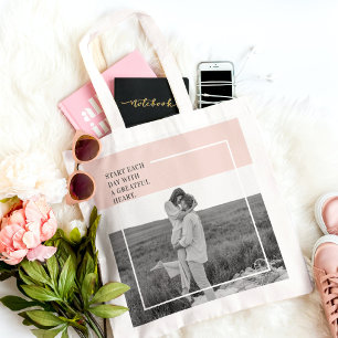 Bolso De Tela Foto moderna Pastel de regalo de la familia rosa