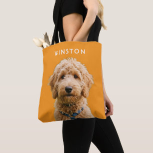 Bolso De Tela Foto Perros Personalizados Nombre - LEER DESCRIPCI