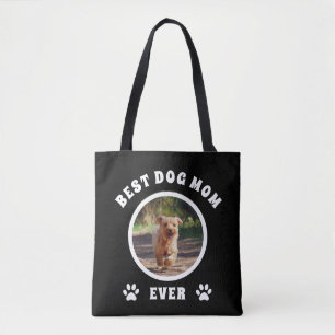 Bolso De Tela Foto personalizada de la mejor madre del perro Per