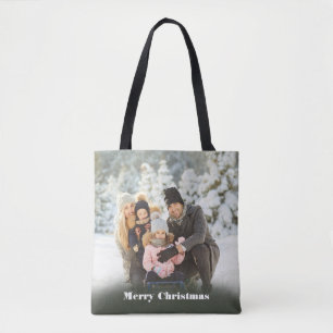 Bolso De Tela Foto personalizada de mensaje de personalizado