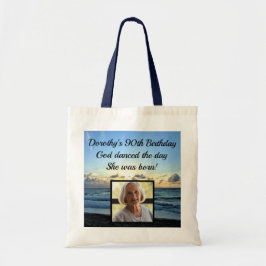 Bolso De Tela FOTO PERSONALIZADA DEL 90º CUMPLEAÑOS POR LA bonit