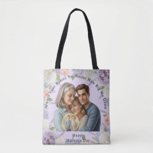 Bolso De Tela Foto personalizada del día de la madre Siempre tus