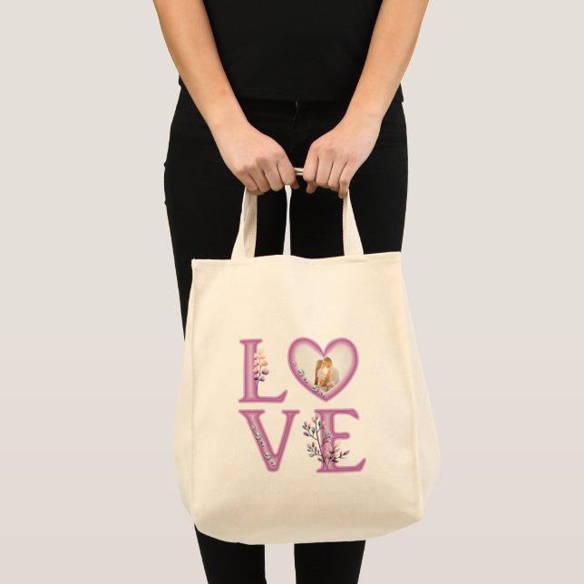 Bolso De Tela Foto personalizada del Día de San Valentín (Anverso (producto))